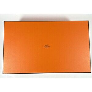 Authentic Hermes Paris Orange Empty Sneaker Shoe Box 14" x 8.5” x 5" Gift READ